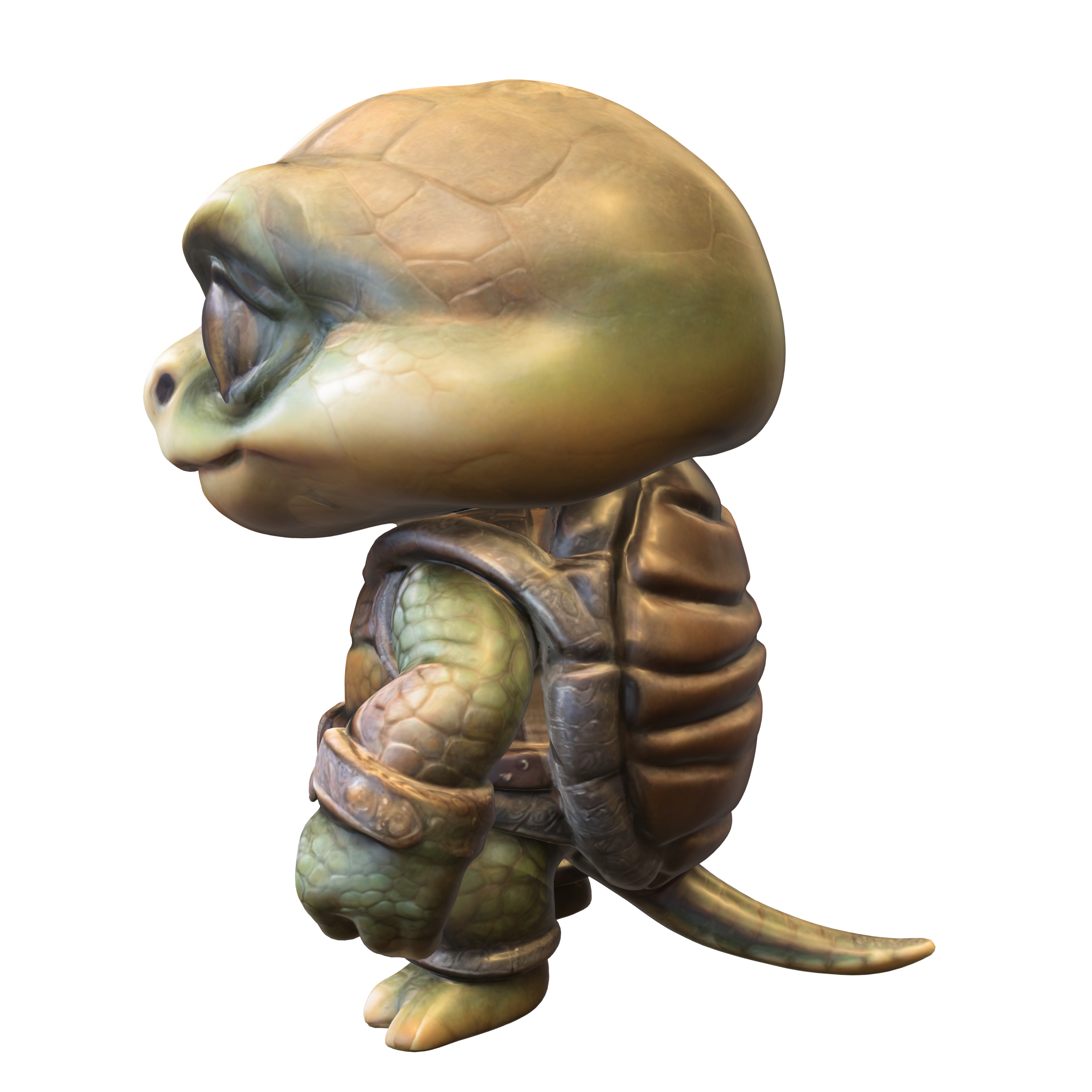 Turtle Warrior Low-poly 3D model_2