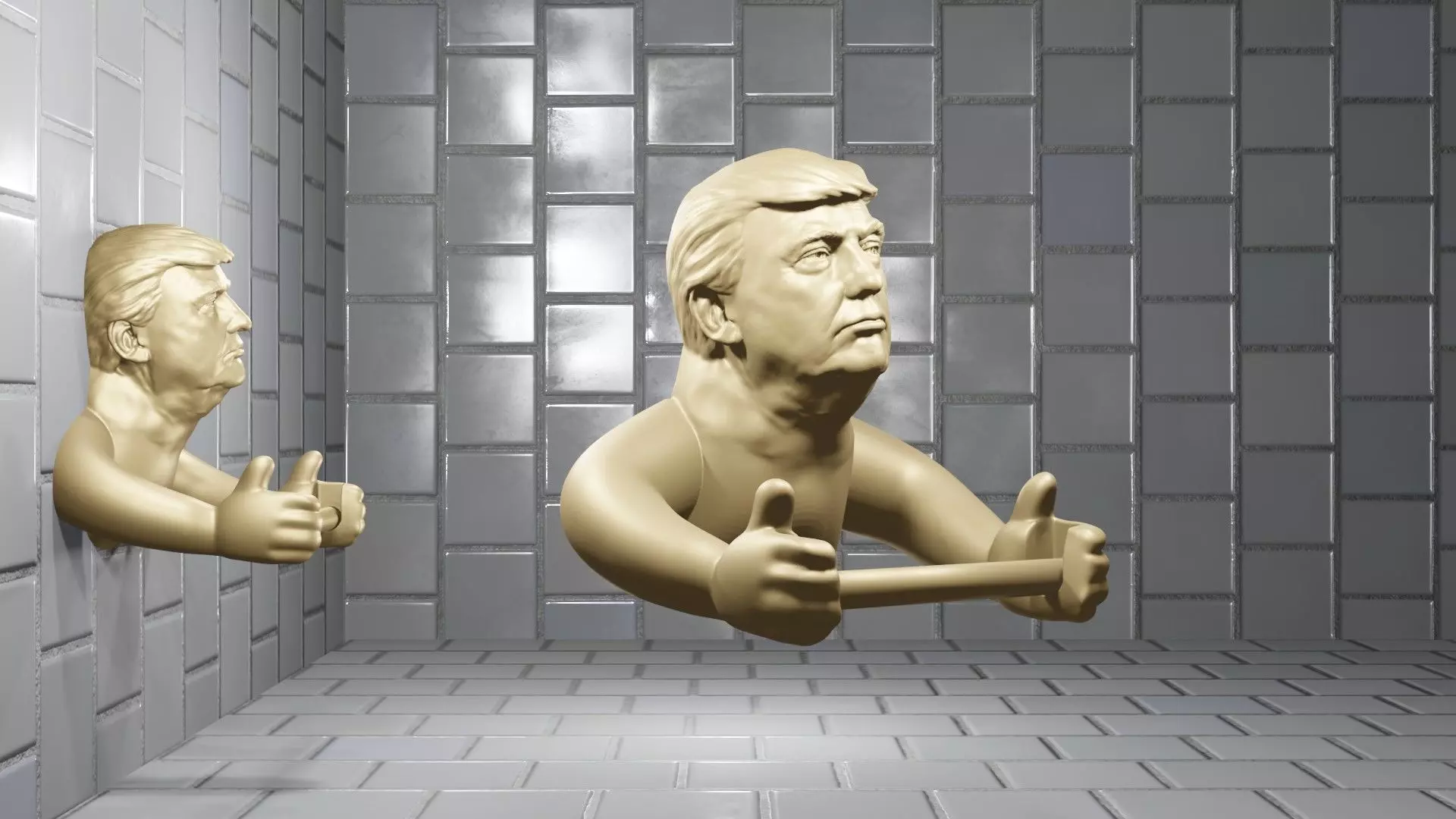 Donald Trump Toilet Paper Holder 3D print model_0