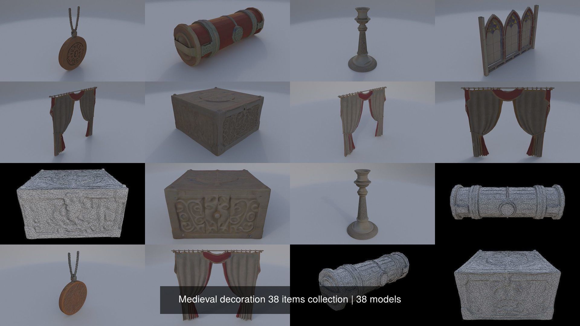 Medieval decoration 38 items collection _4