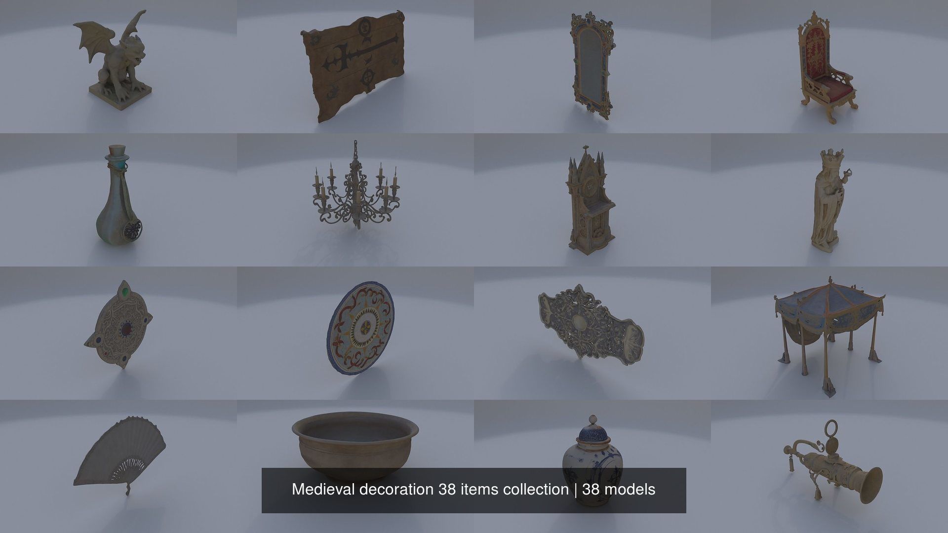 Medieval decoration 38 items collection _2