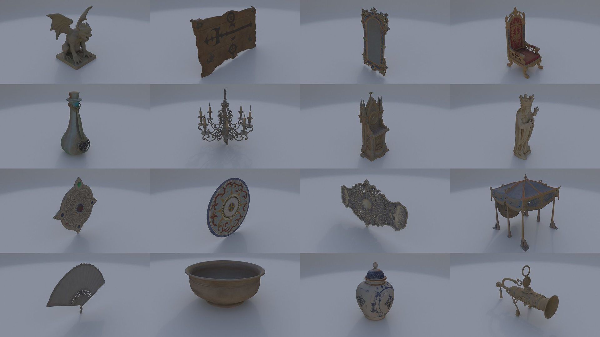 Medieval decoration 38 items collection _1