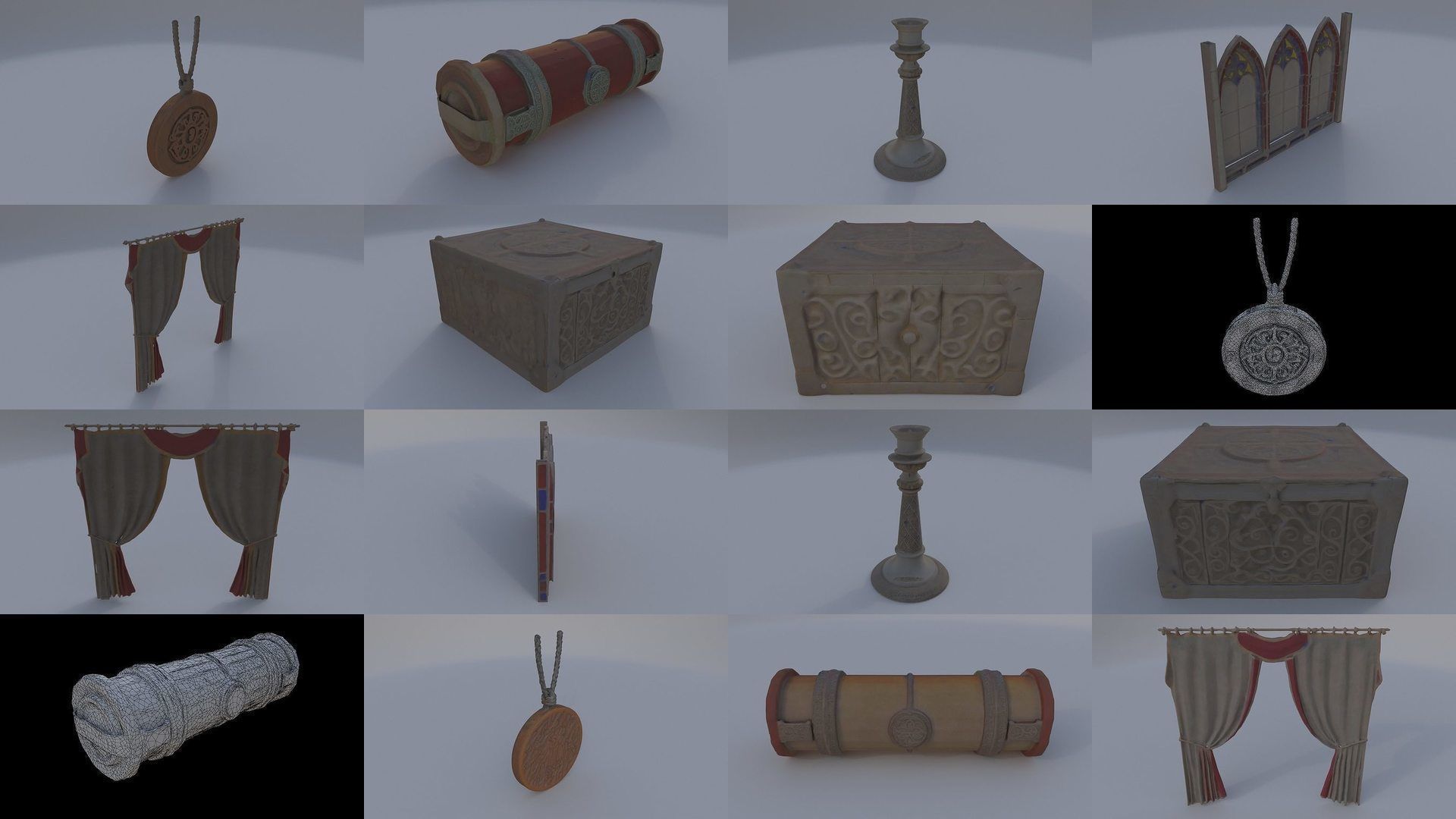 Medieval decoration 38 items collection _3