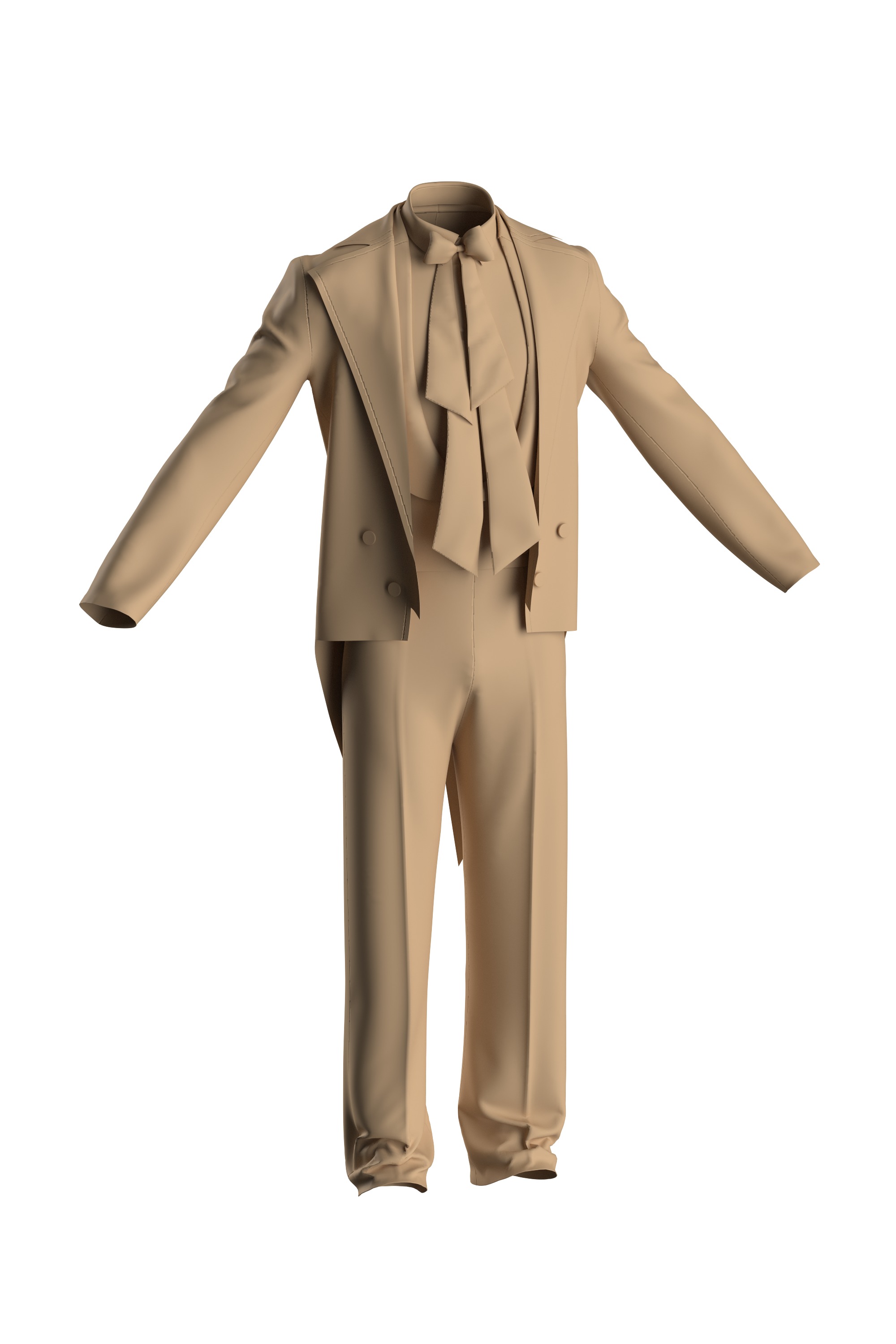 3 JOKER COSTUME 3D model_7