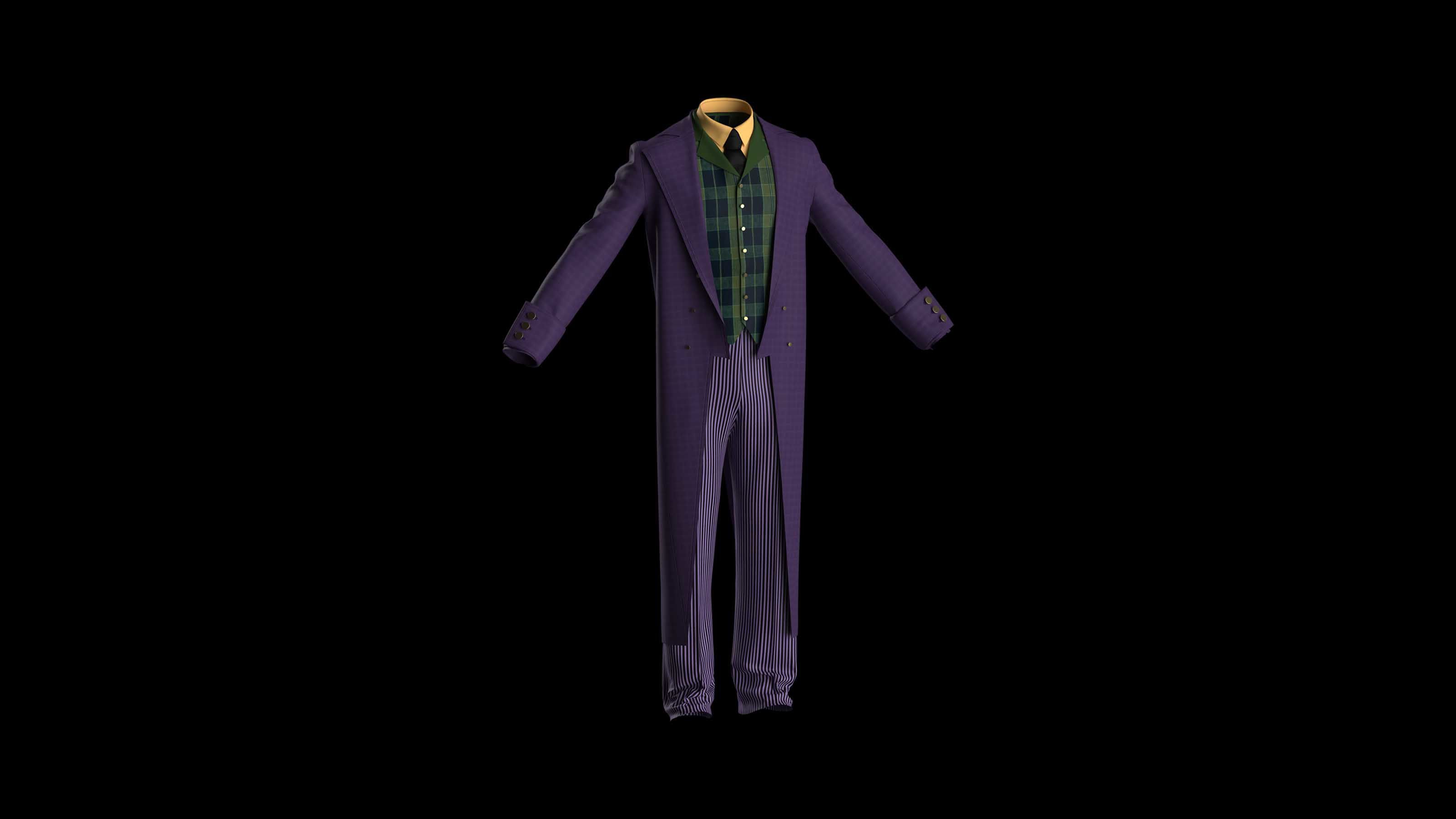 3 JOKER COSTUME 3D model_1