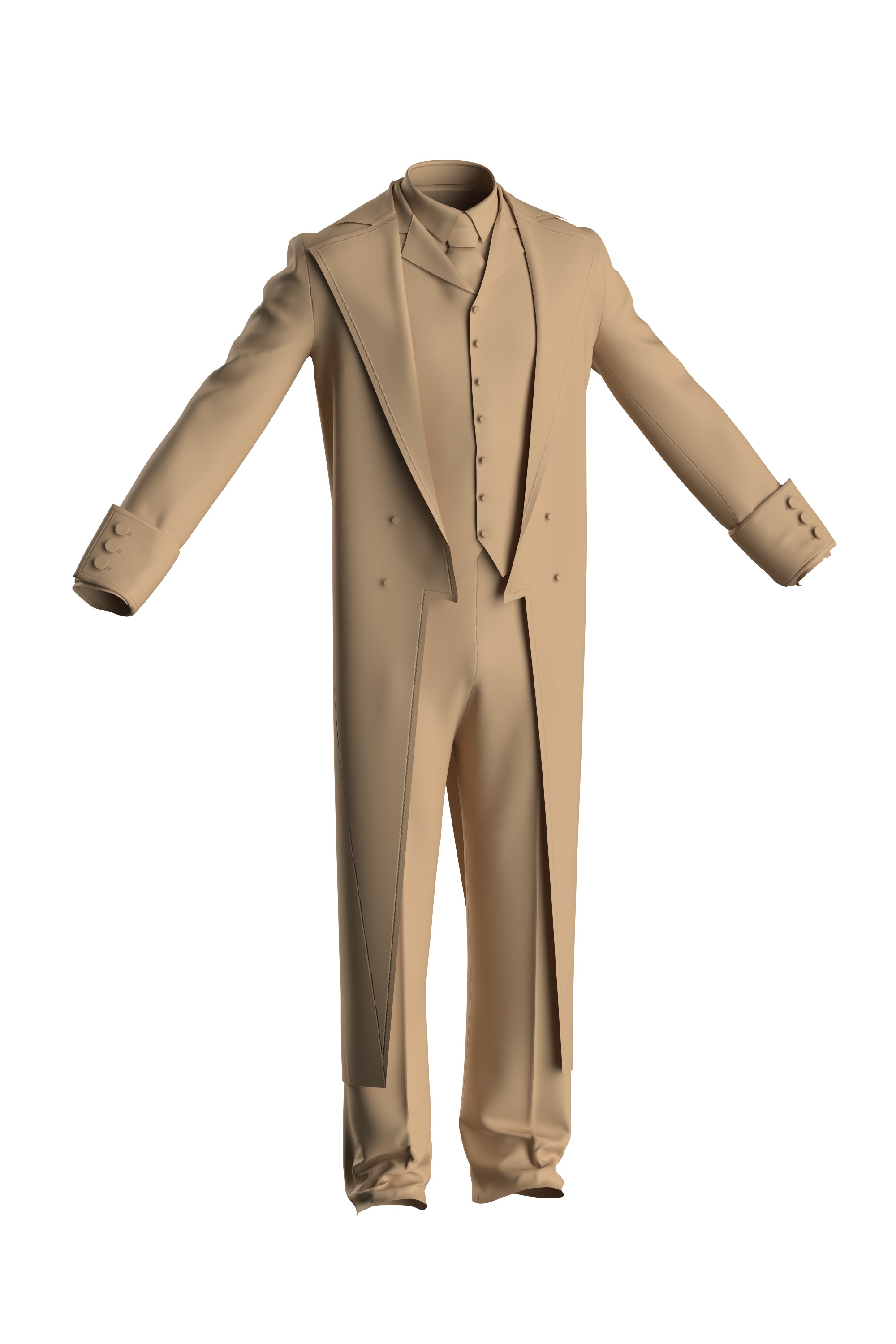 3 JOKER COSTUME 3D model_4