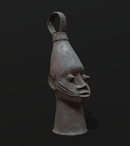 Lower Niger Bell Low-poly 3D model