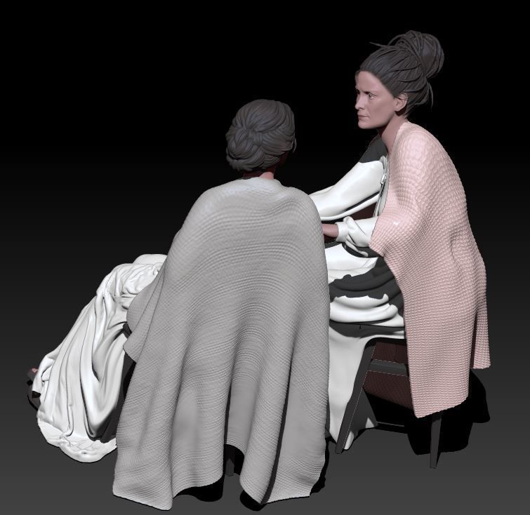 Mary and Elisabeth 3D print model_3