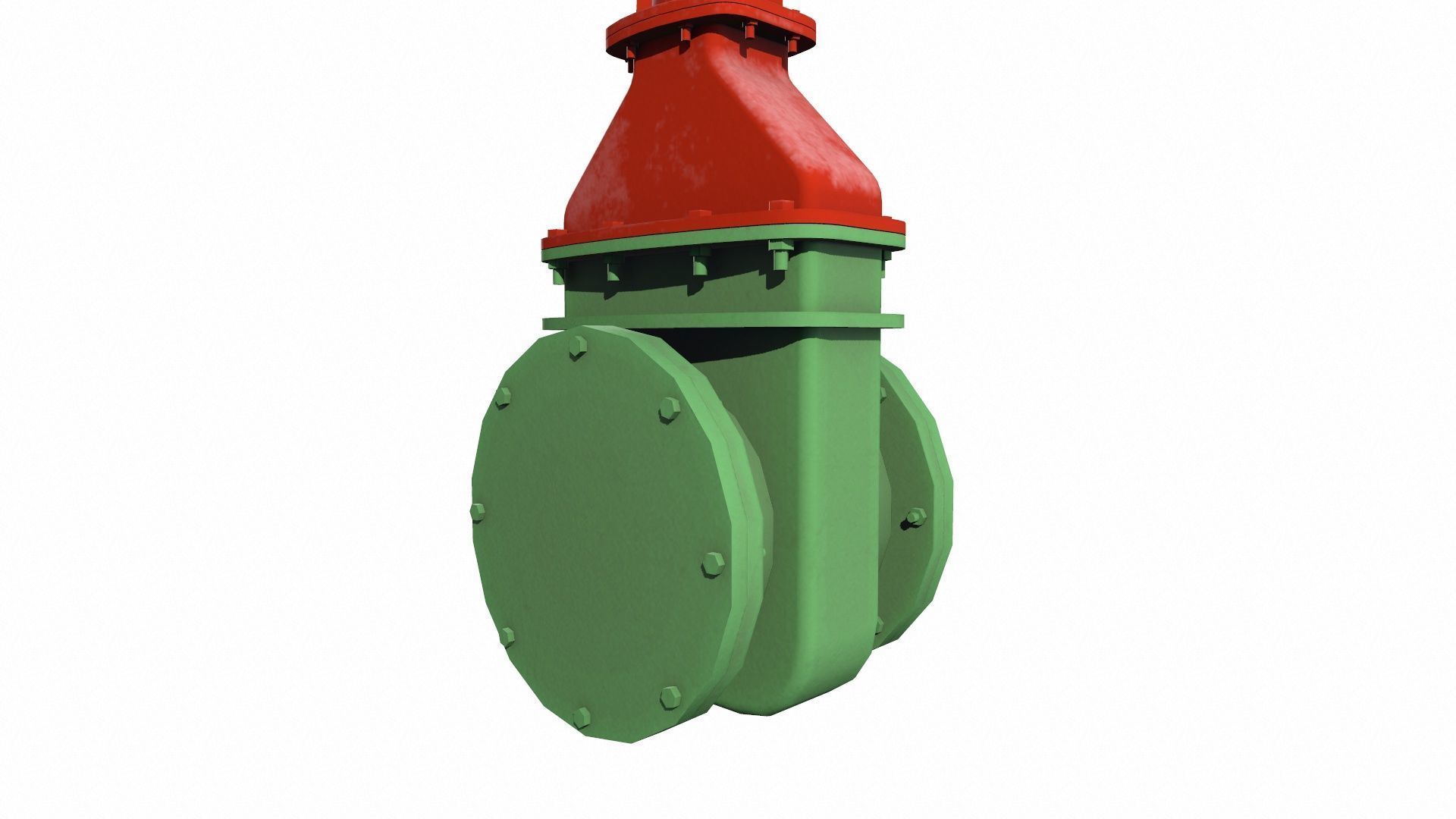 Gate Valve Low-poly 3D model_7