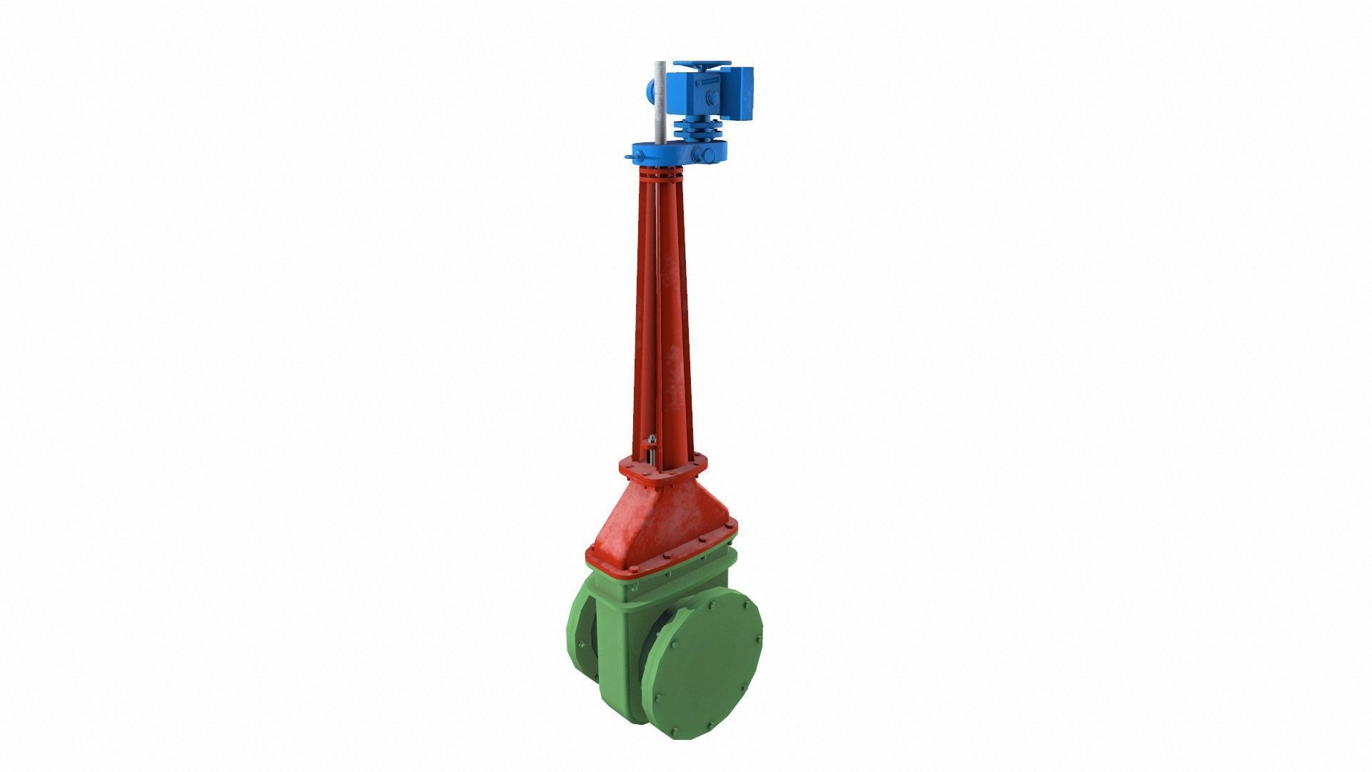 Gate Valve Low-poly 3D model_5