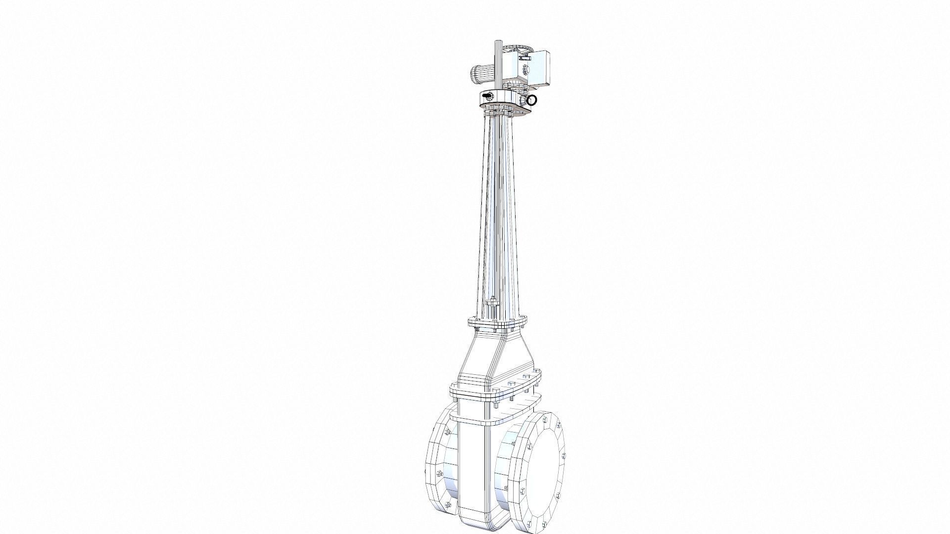Gate Valve Low-poly 3D model_10