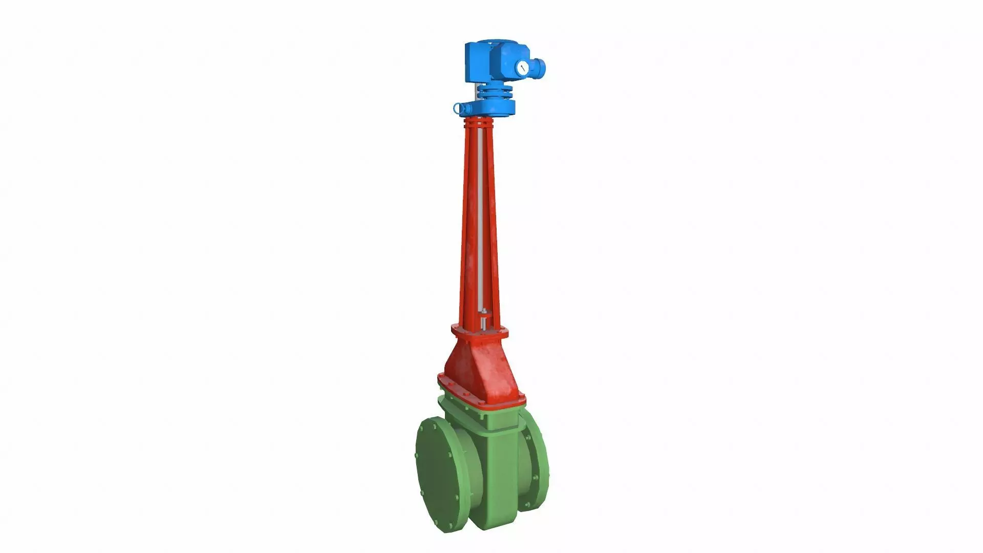 Gate Valve Low-poly 3D model_0