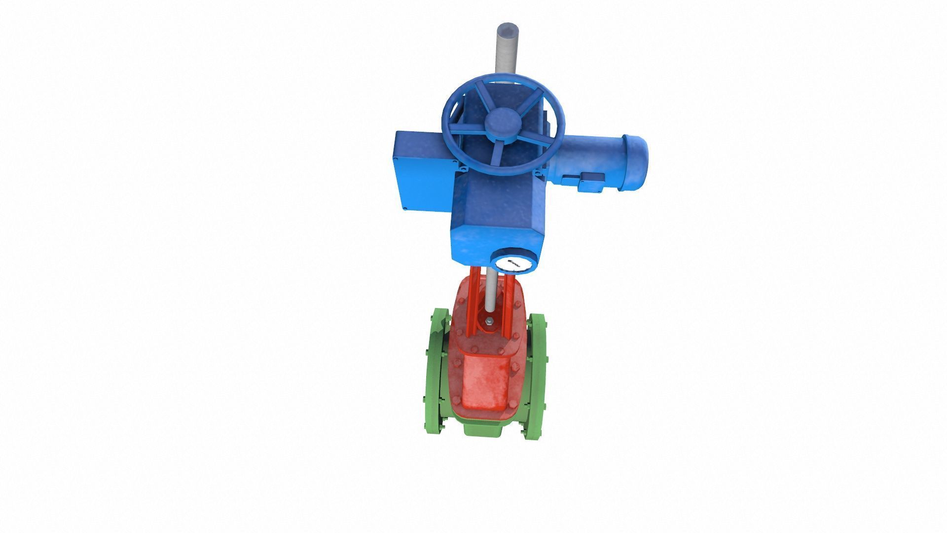 Gate Valve Low-poly 3D model_3