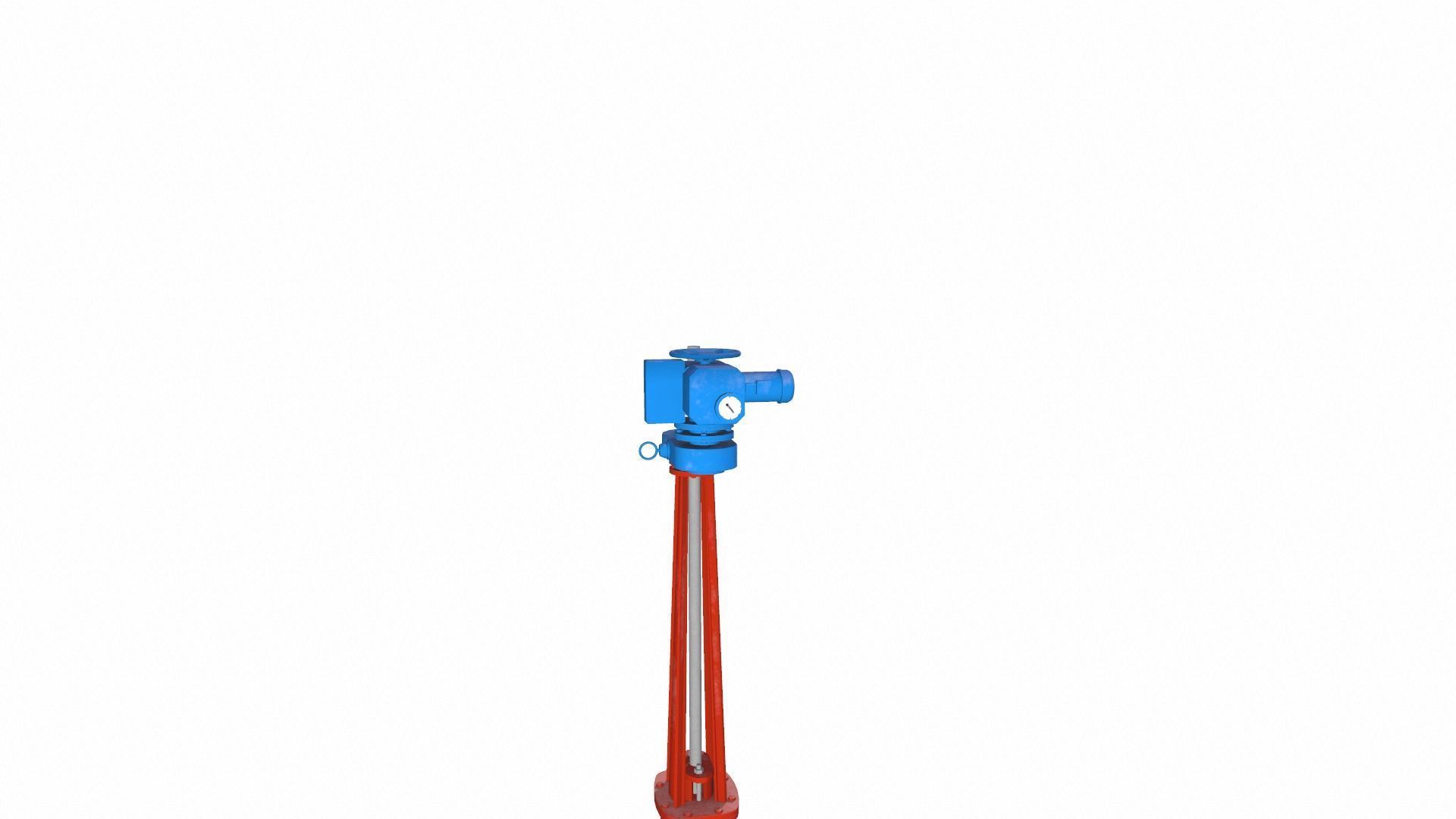 Gate Valve Low-poly 3D model_2