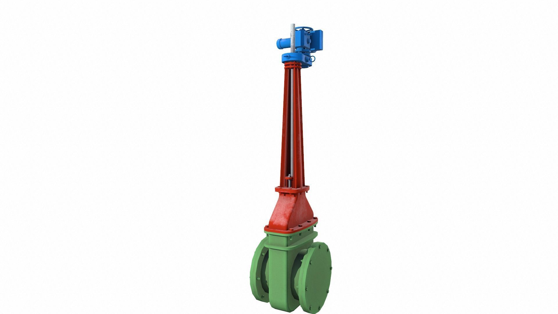 Gate Valve Low-poly 3D model_9