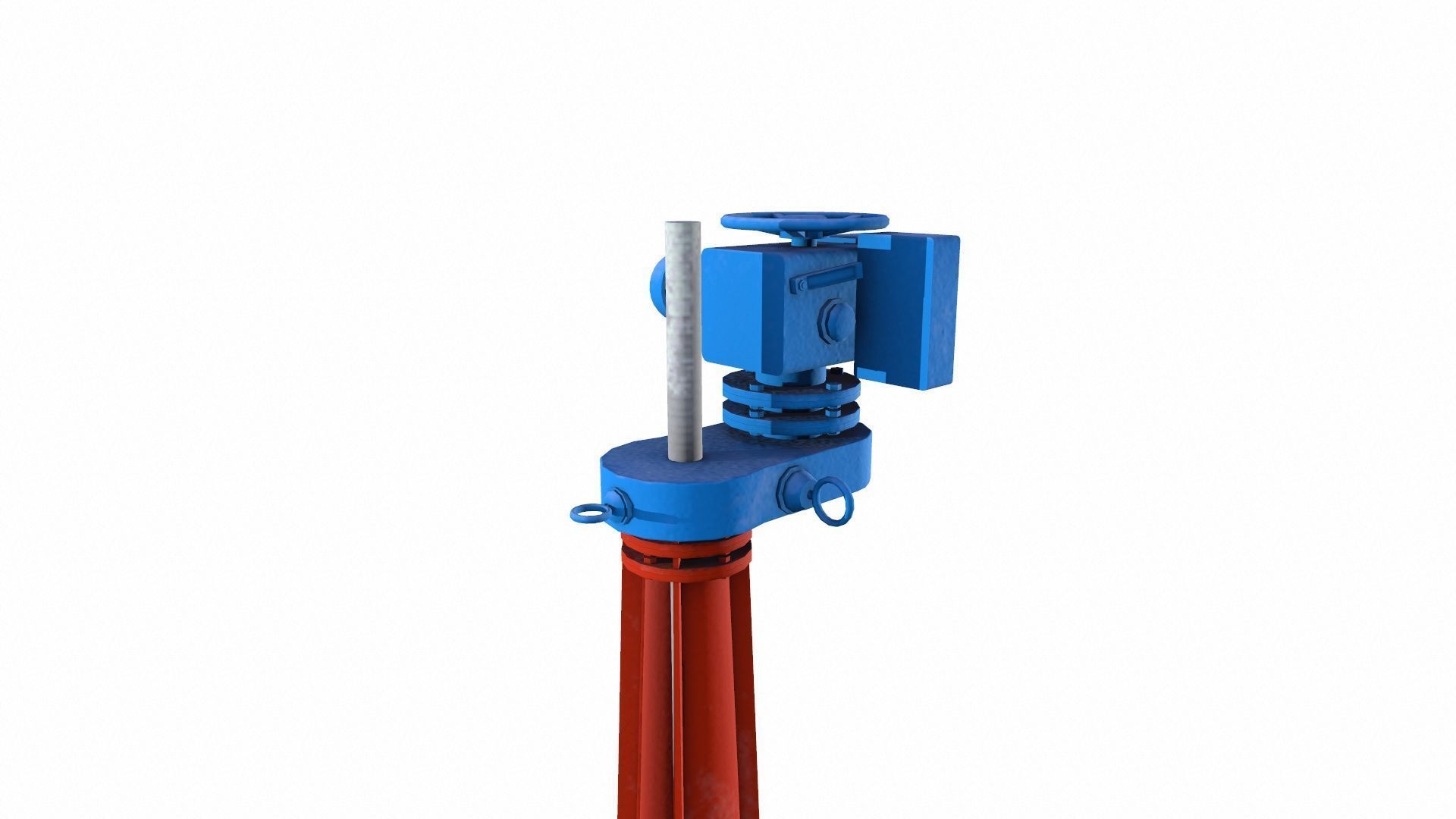 Gate Valve Low-poly 3D model_4