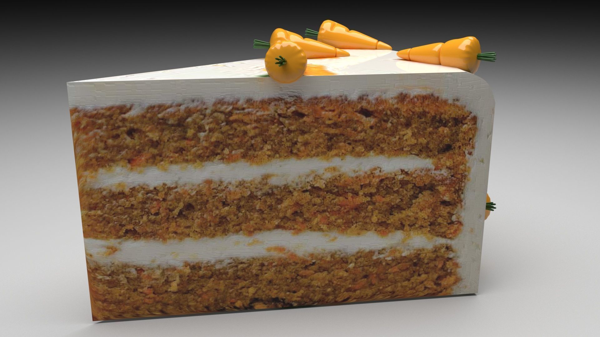Carrot Cake 3D model_2