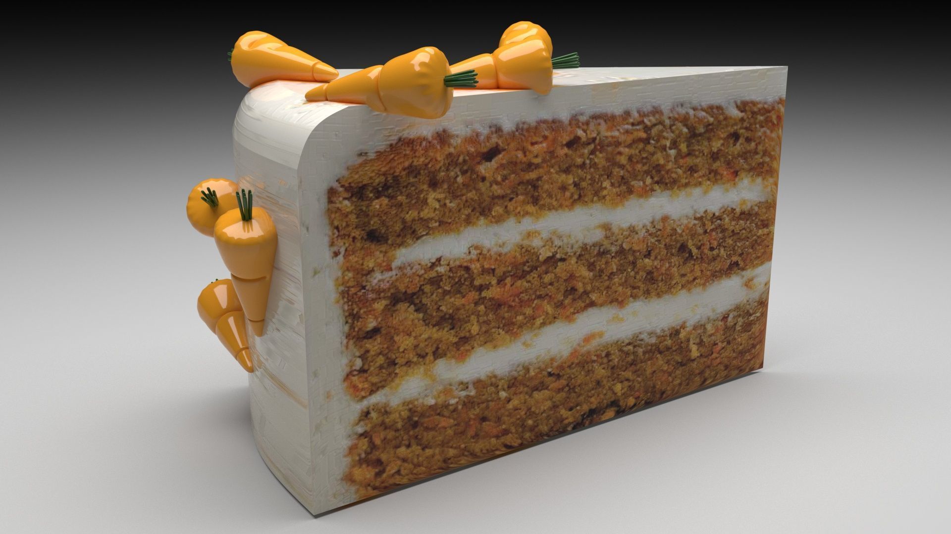 Carrot Cake 3D model_4