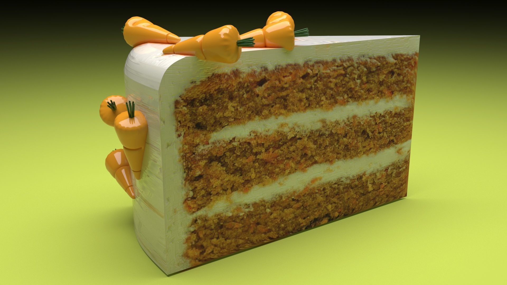 Carrot Cake 3D model_5