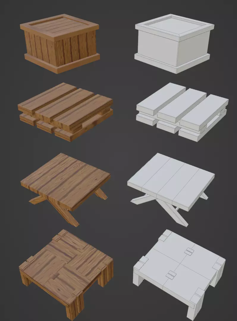 game assets Low-poly 3D model_0