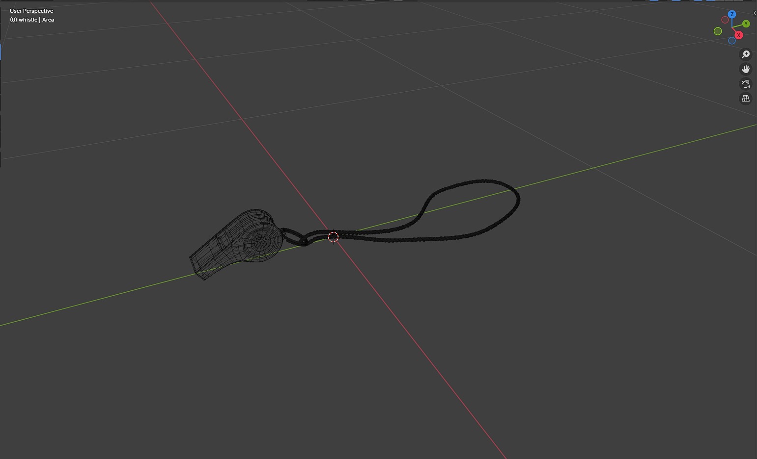 whistle Low-poly 3D model_6