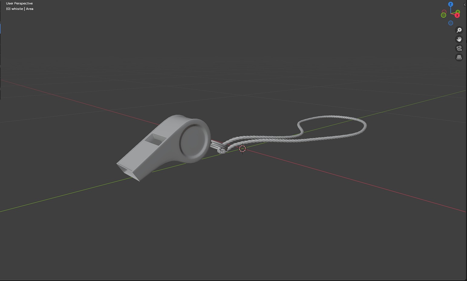 whistle Low-poly 3D model_3