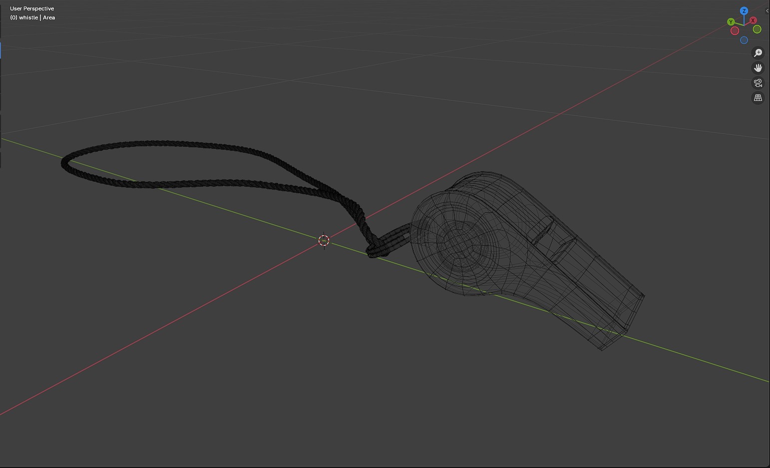 whistle Low-poly 3D model_7