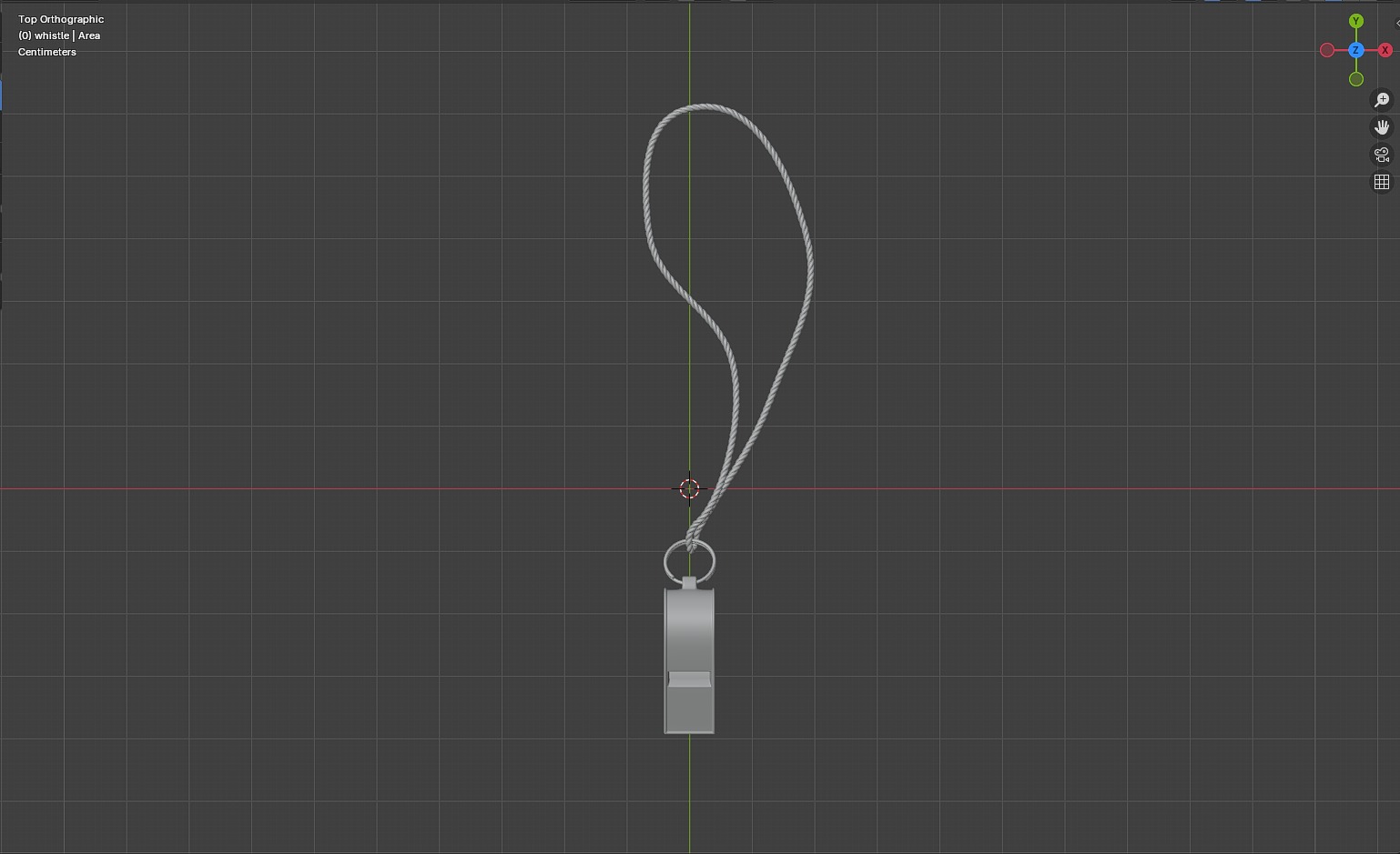 whistle Low-poly 3D model_5