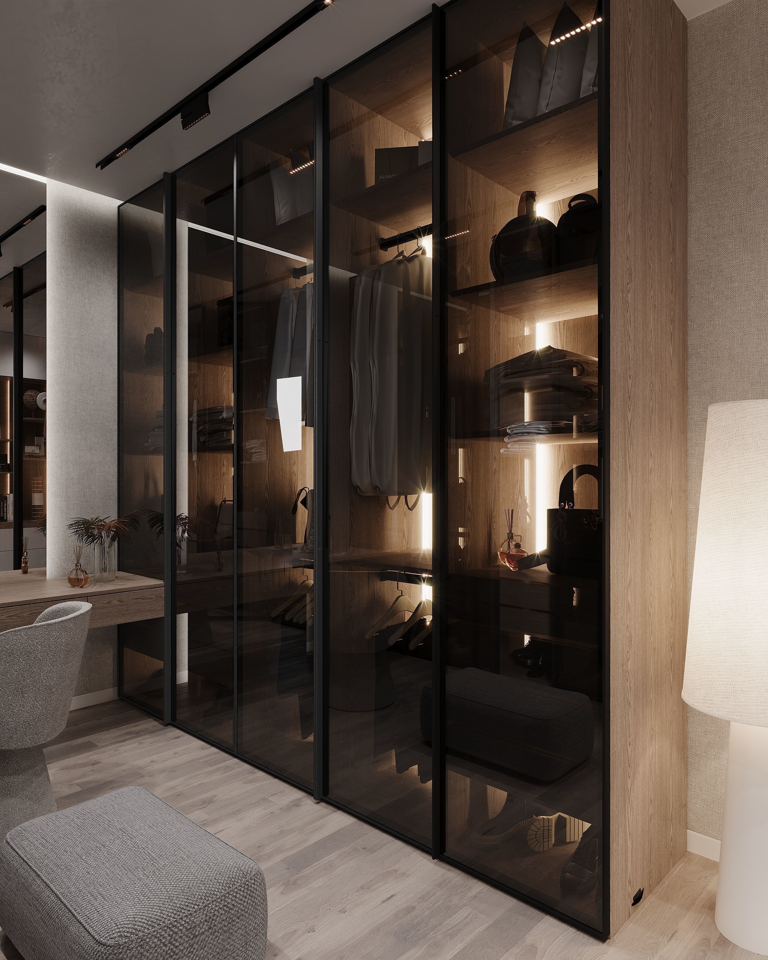Corona Render Interior Wardrobe Modern Design 3D model Free 3D model_2