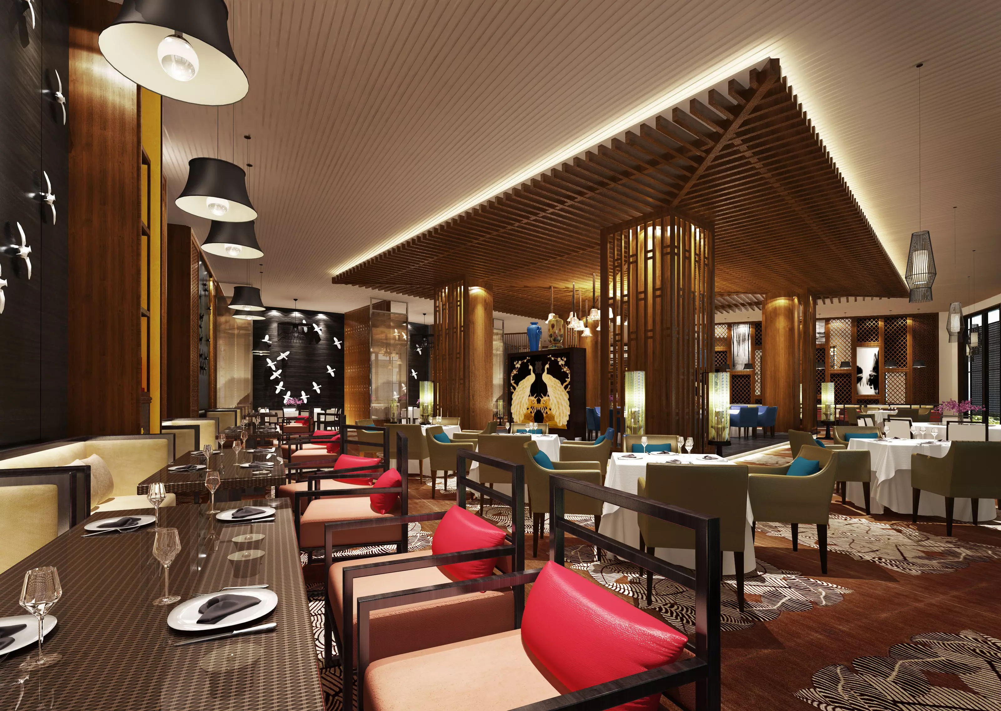 restaurant interior scenes 3D model_0