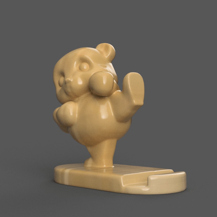 Cute panda Phone Holder 3D print model_1
