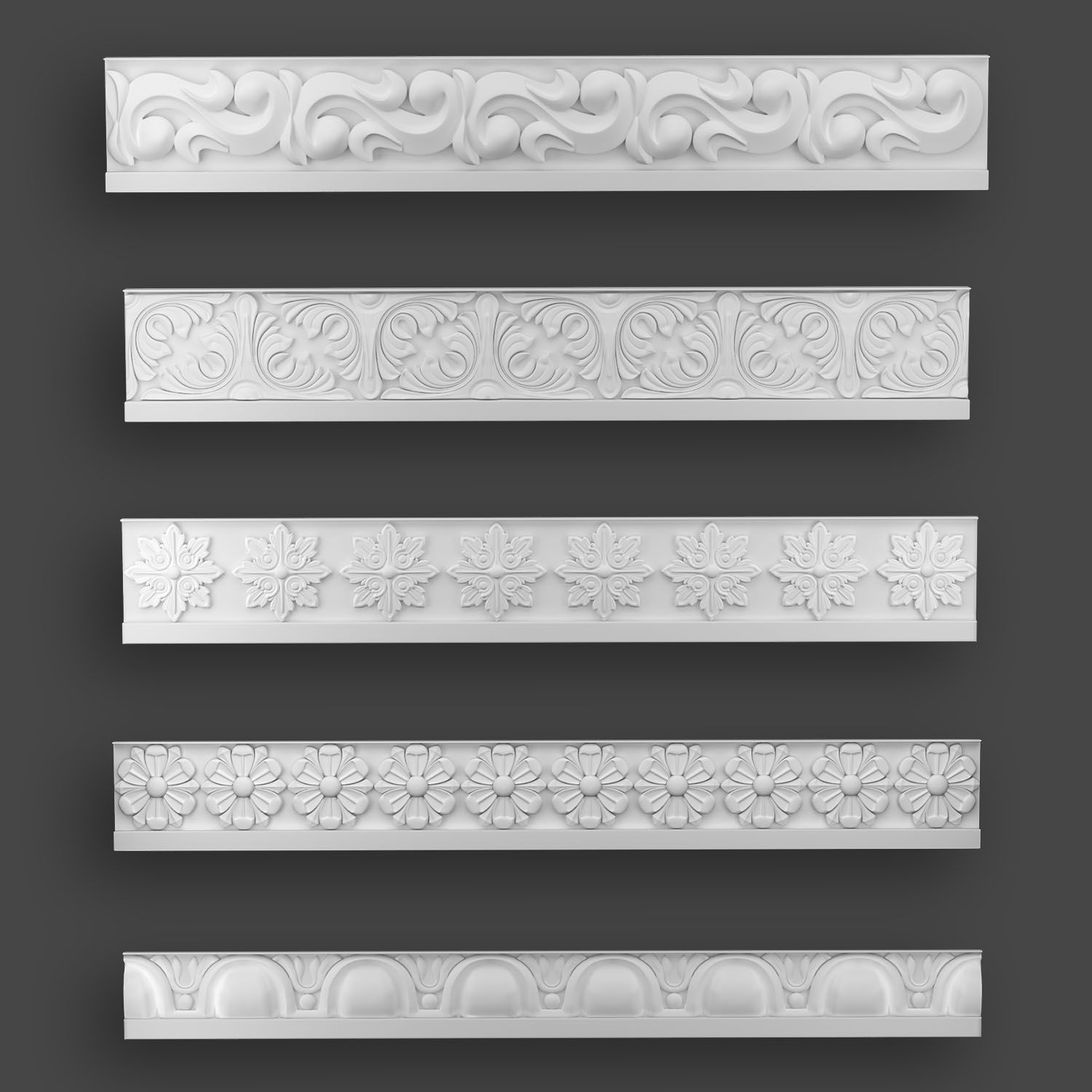 5 Borders Ornamental Pack 3 3D model_12