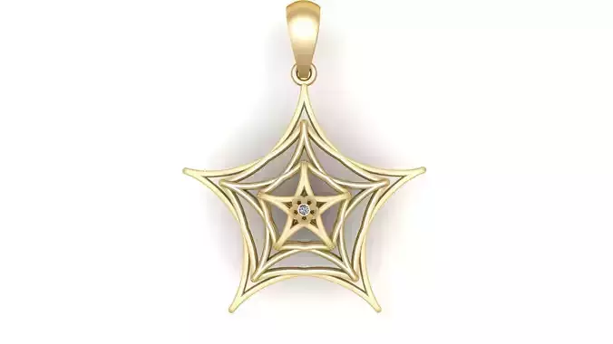 SPIERWEB DIAMOND PENDANT 3D PRINTABLE MODEL  3D print model