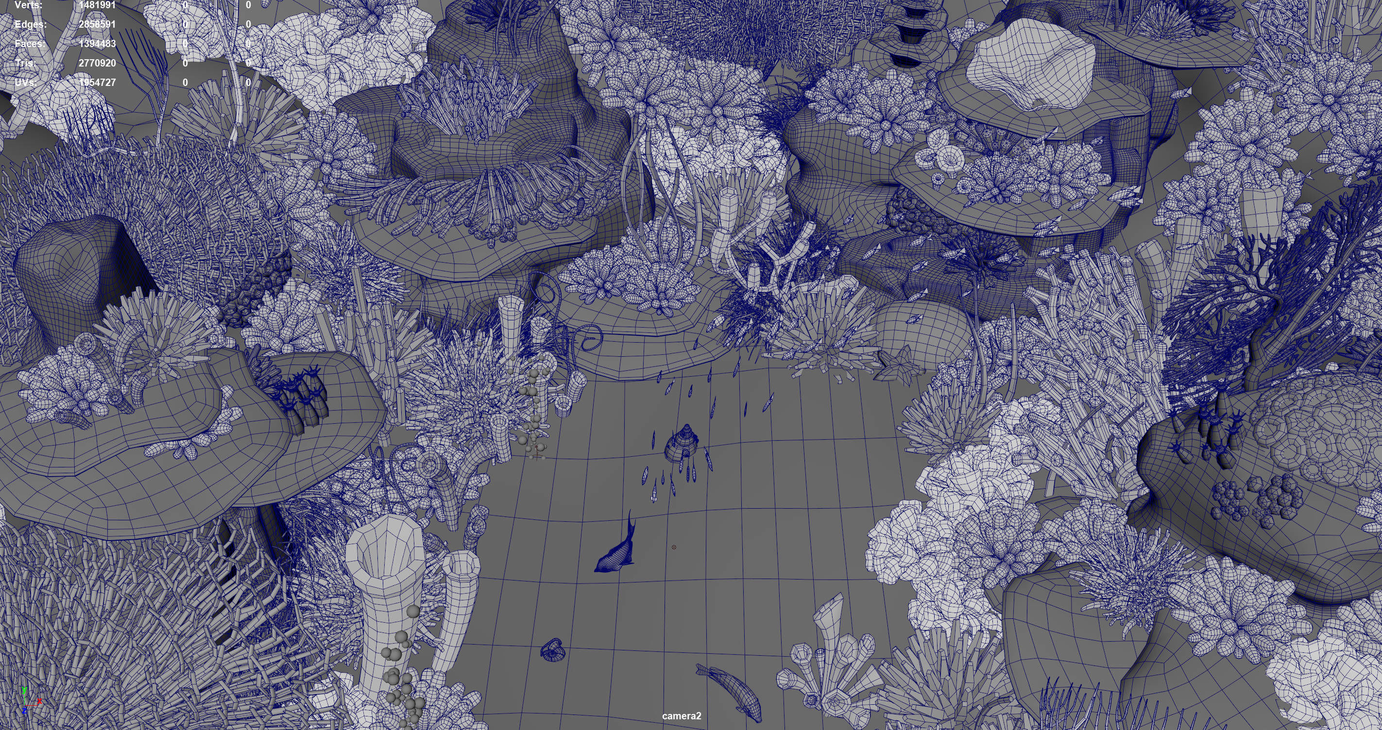 Cartoon Underwater Scene 3D model_6