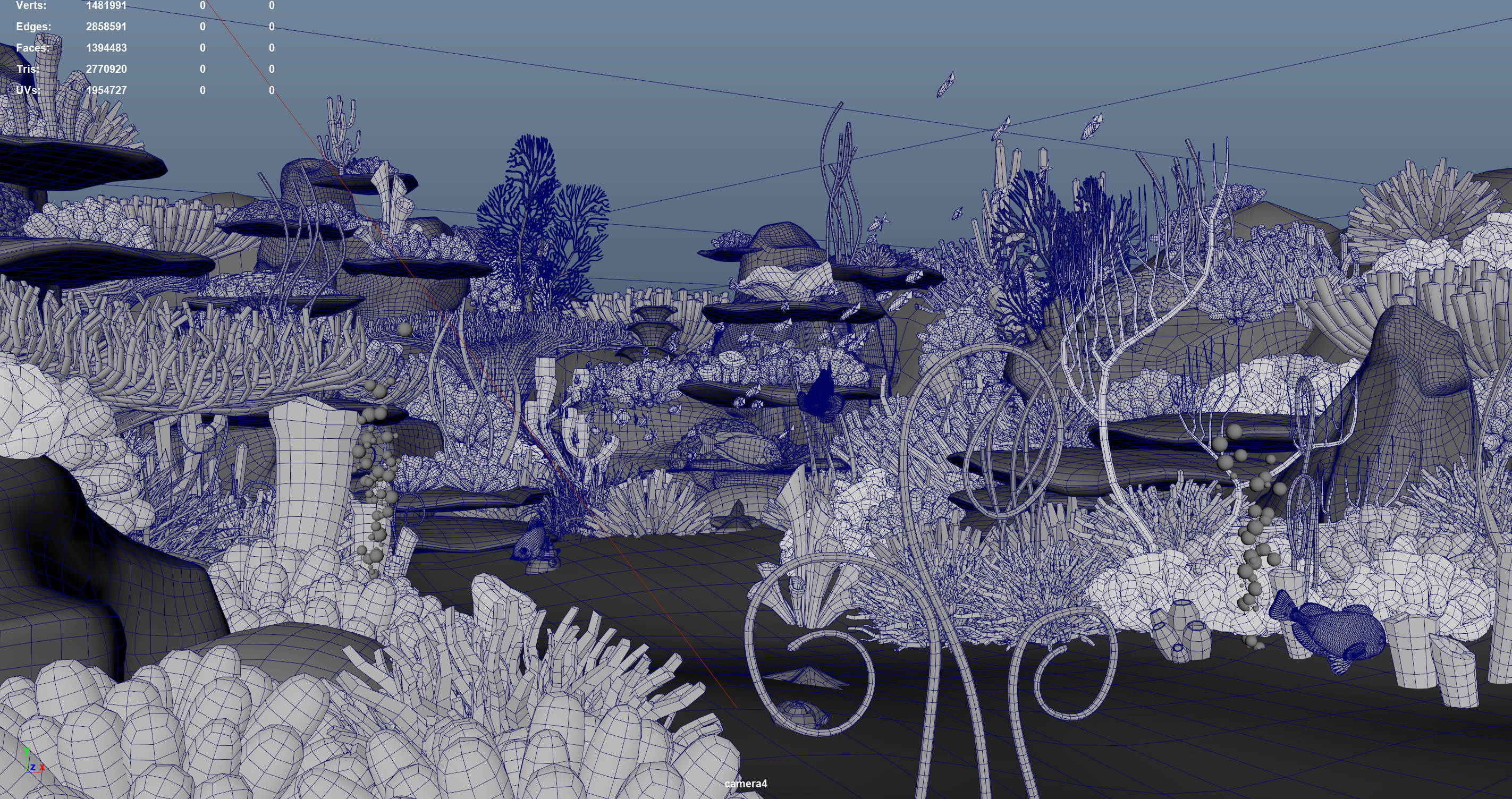 Cartoon Underwater Scene 3D model_8