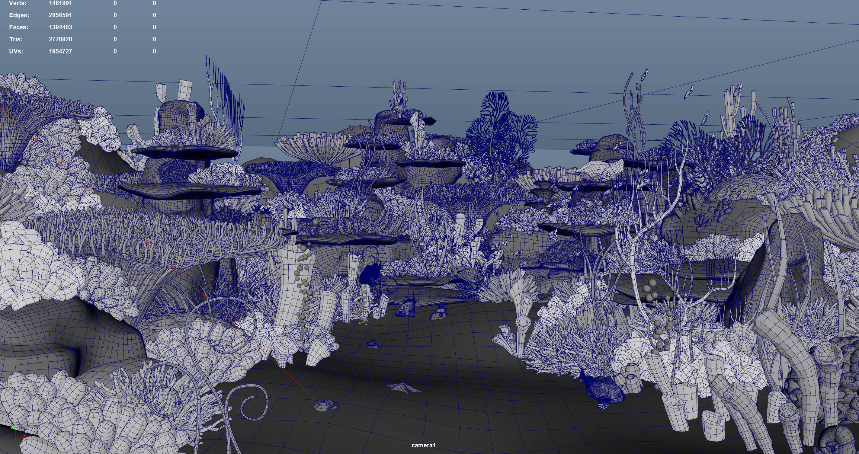 Cartoon Underwater Scene 3D model_5