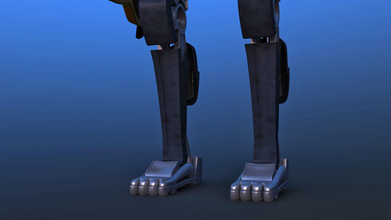 Futuristic Guitar Player Robot 3D model_20