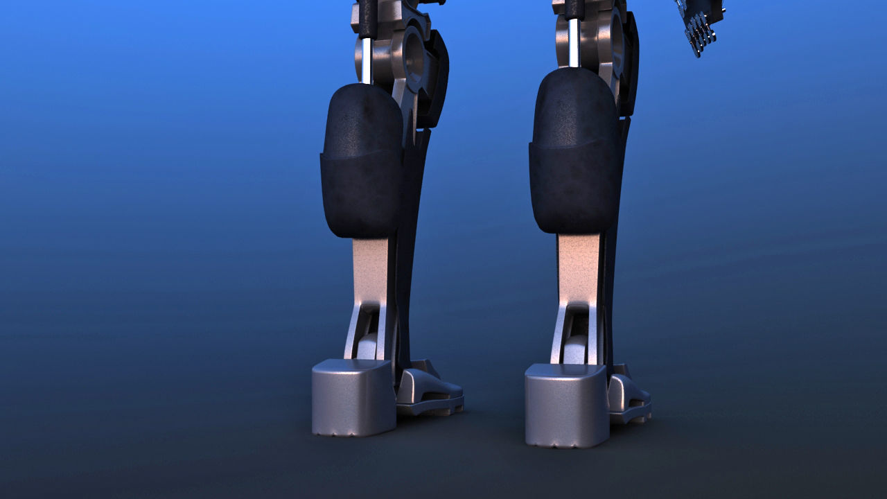 Futuristic Guitar Player Robot 3D model_21