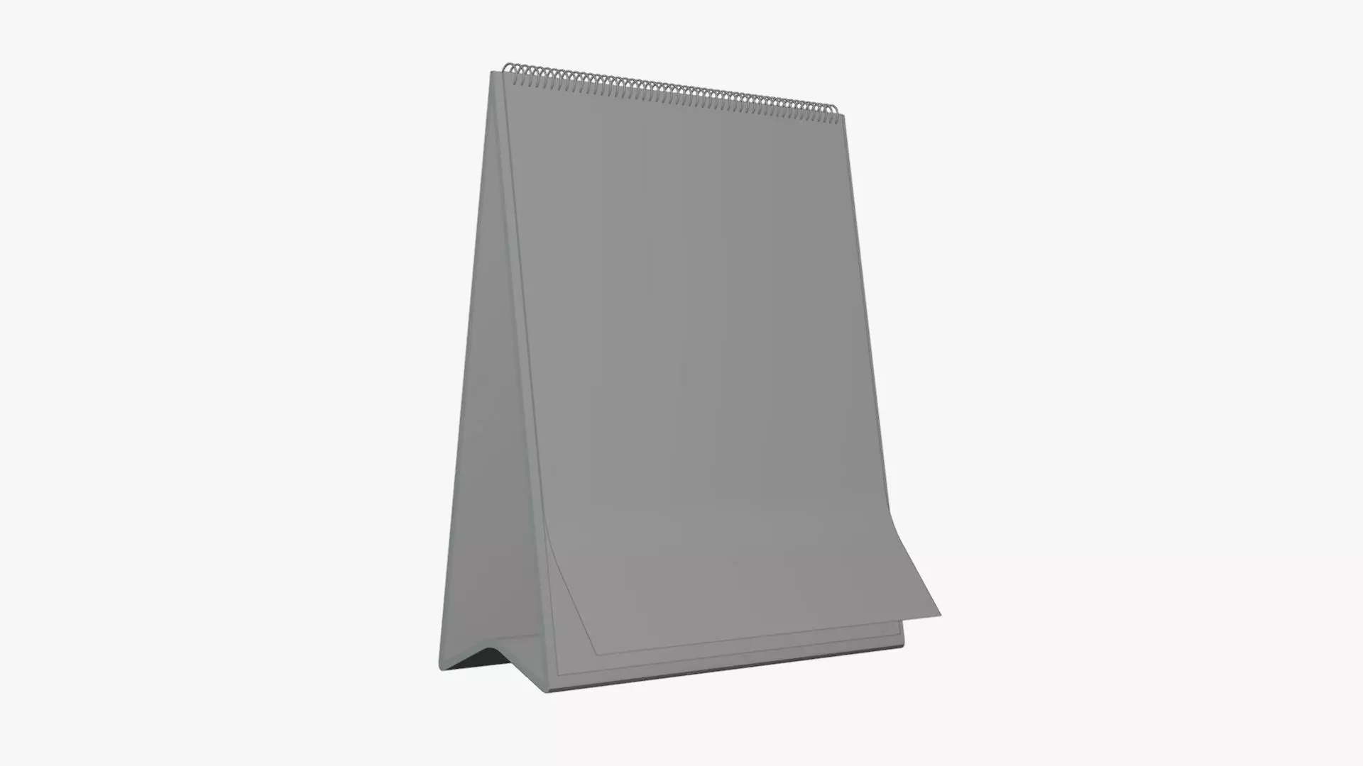 Basic Desk Calendar - Geometry Only No Textures No Materials 3D model_0