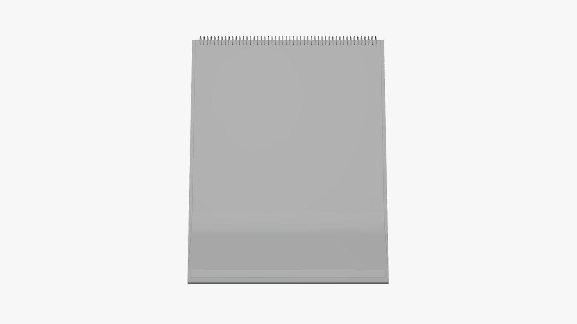 Basic Desk Calendar - Geometry Only No Textures No Materials 3D model_1