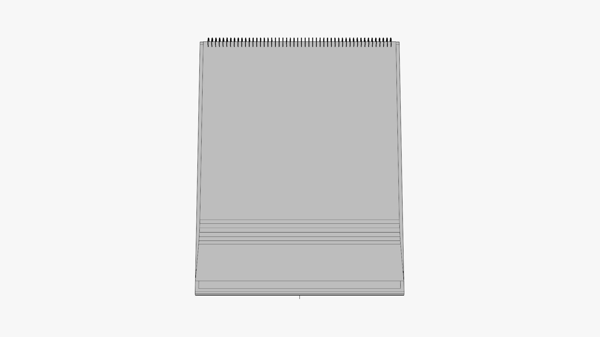 Basic Desk Calendar - Geometry Only No Textures No Materials 3D model_5