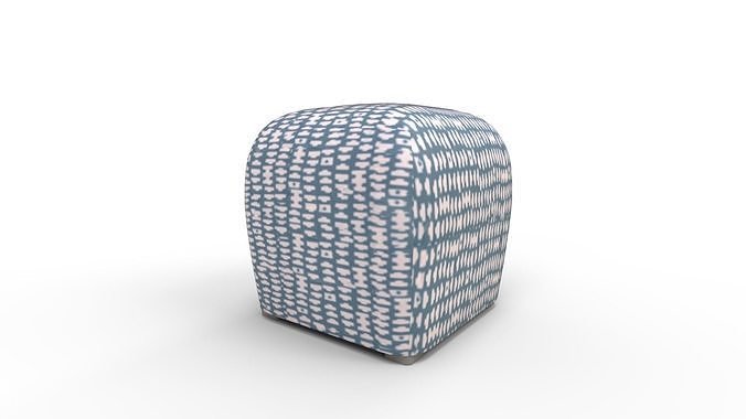 Deco Ottoman Dusty Blue Odalisque