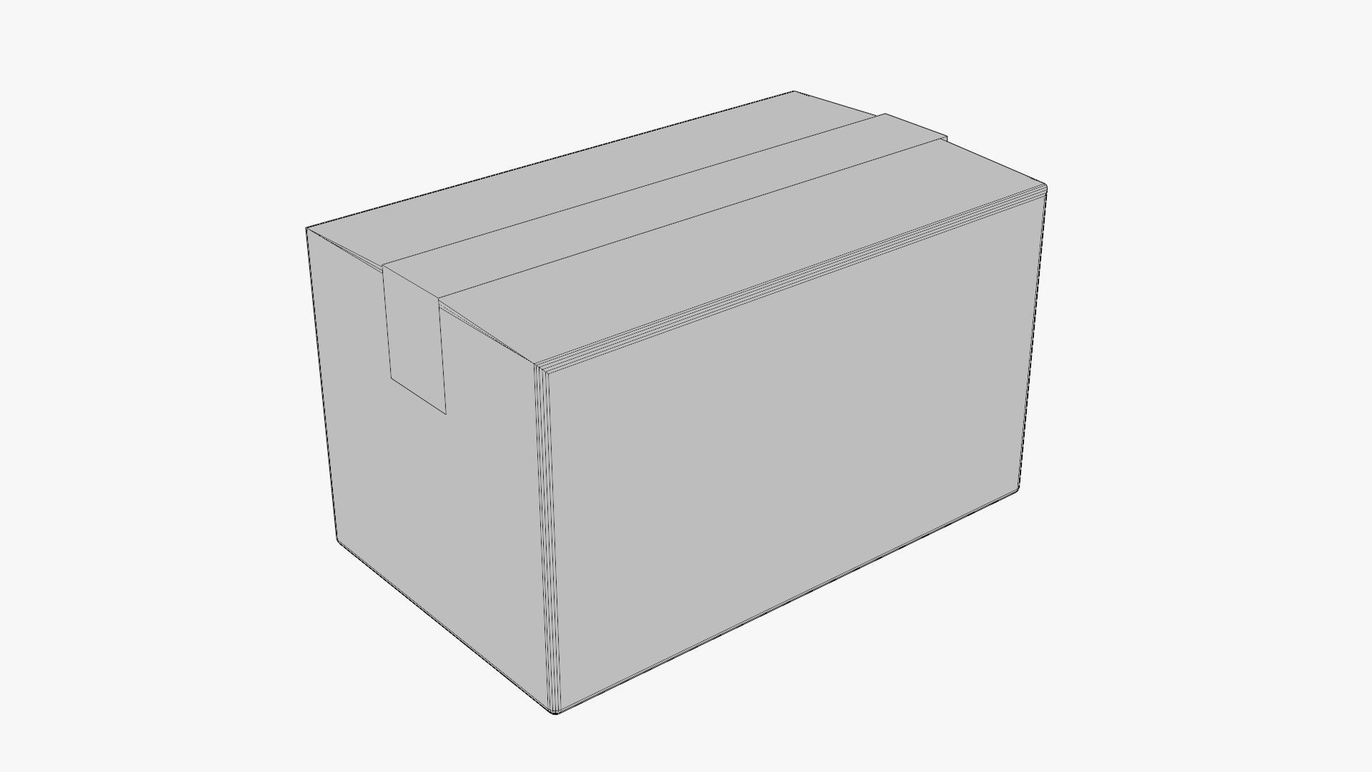 Basic Cardboard - Geometry Only No Textures No Materials 3D model_5