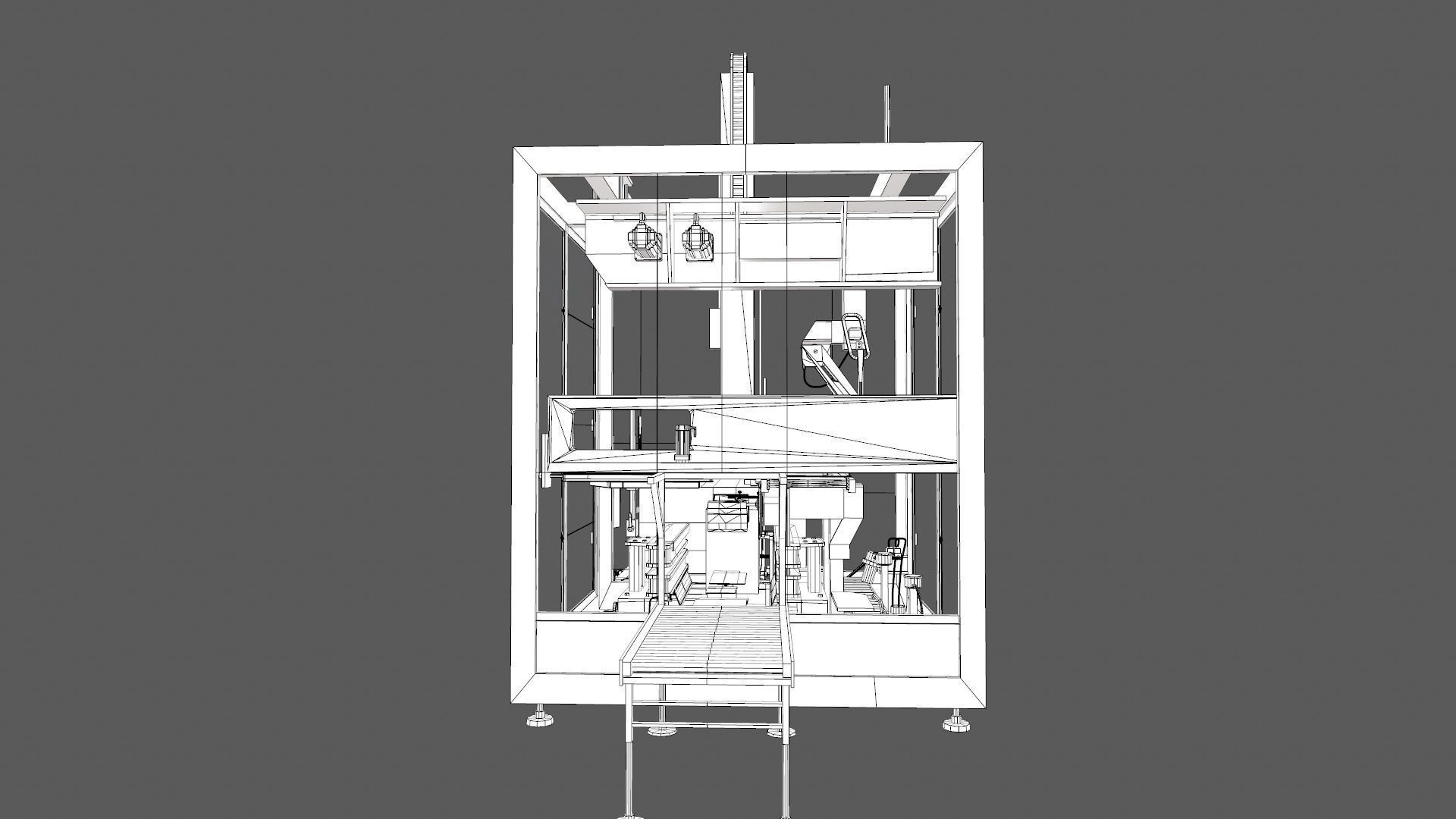 Case Packer Machine Low-poly 3D model_14