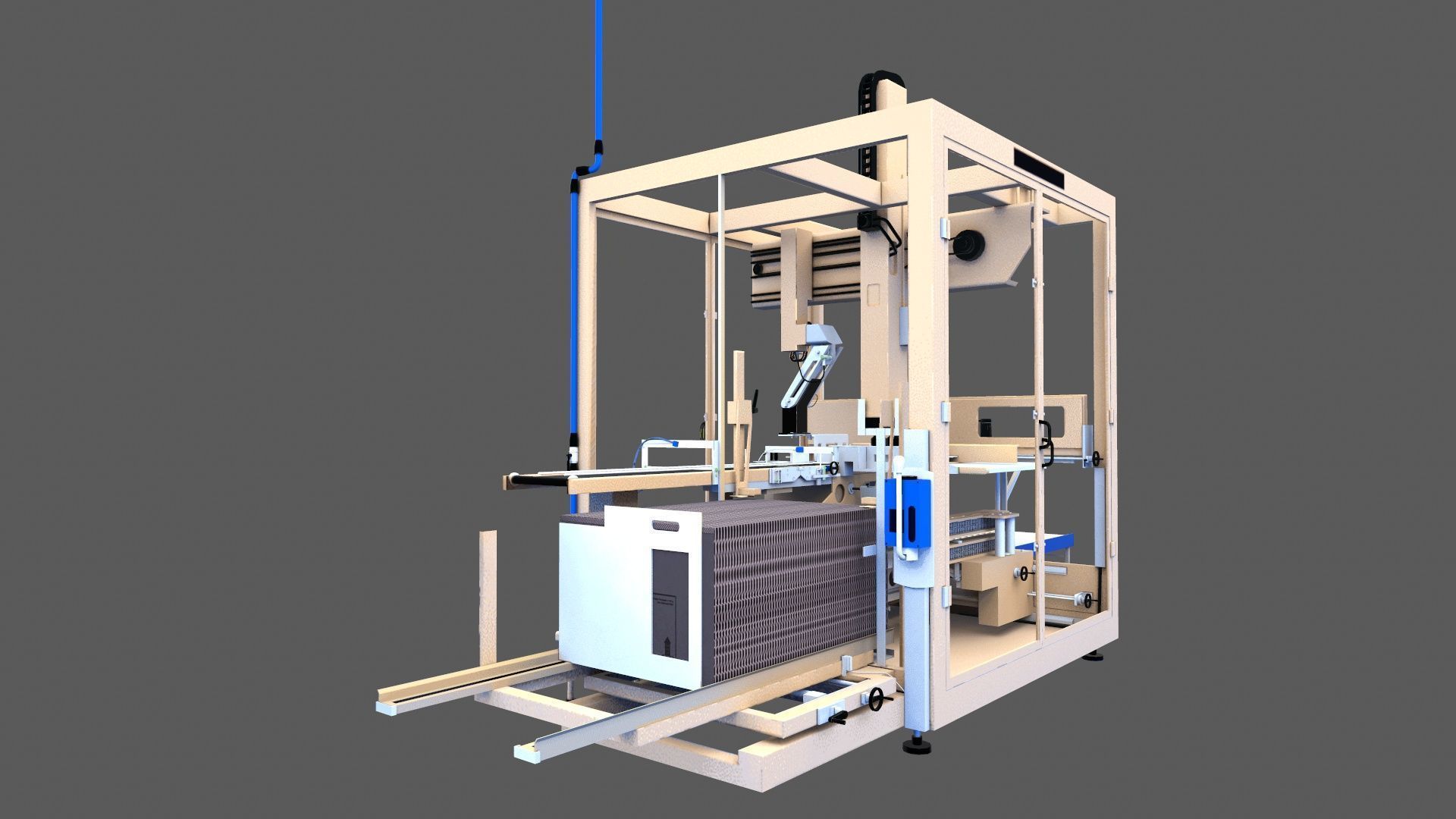 Case Packer Machine Low-poly 3D model_4