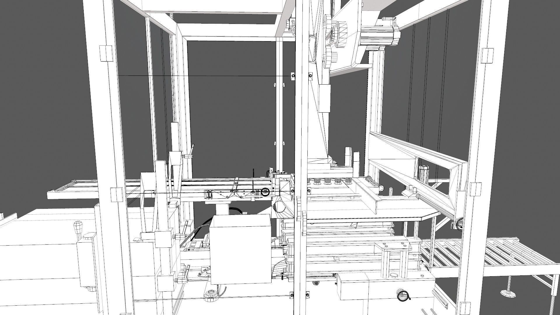 Case Packer Machine Low-poly 3D model_16