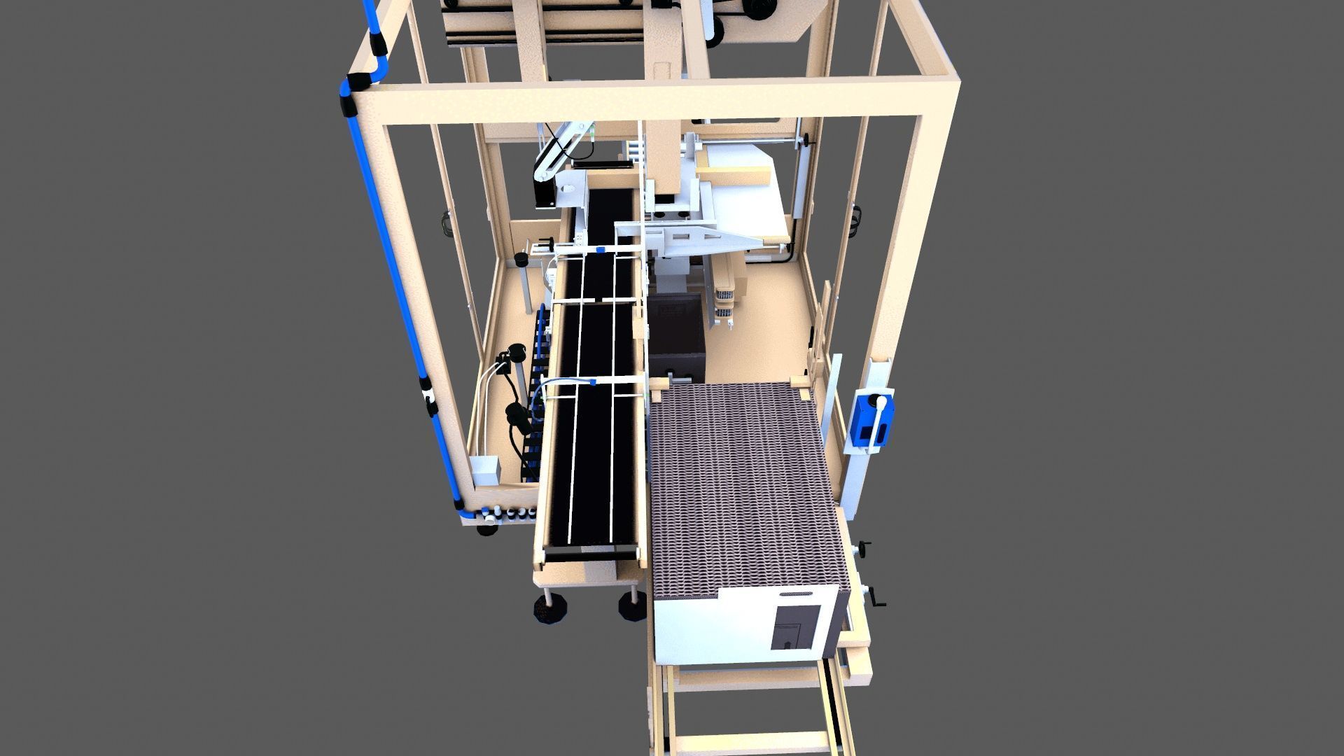 Case Packer Machine Low-poly 3D model_7