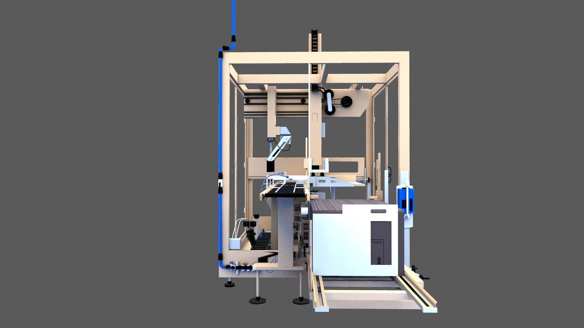 Case Packer Machine Low-poly 3D model_5