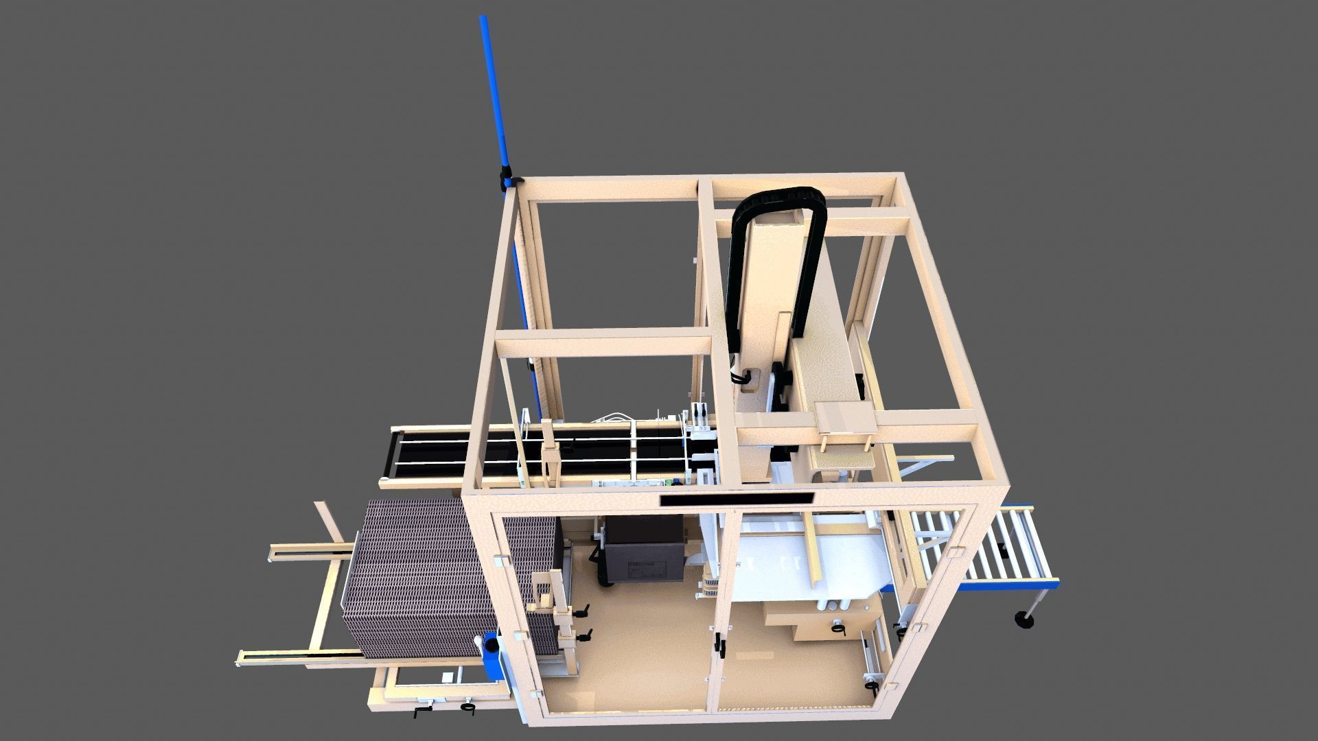 Case Packer Machine Low-poly 3D model_2