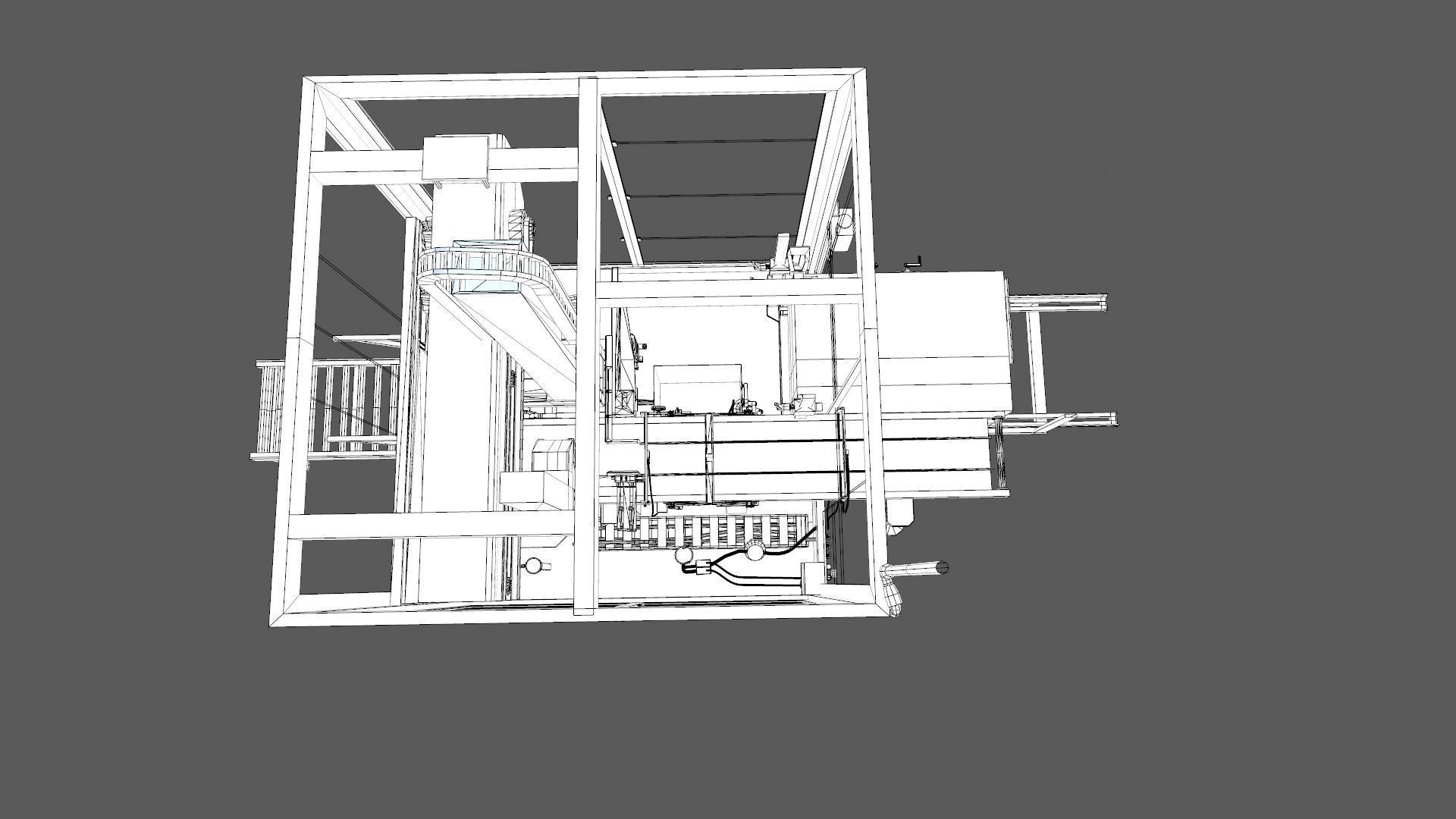 Case Packer Machine Low-poly 3D model_19