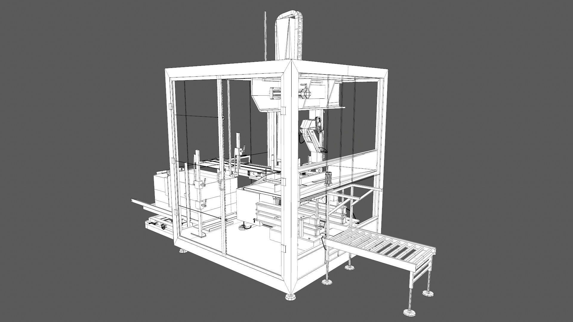 Case Packer Machine Low-poly 3D model_15